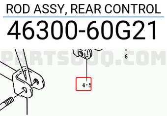 Suzuki 4630060G21 ROD ASSY, REAR CONTROL