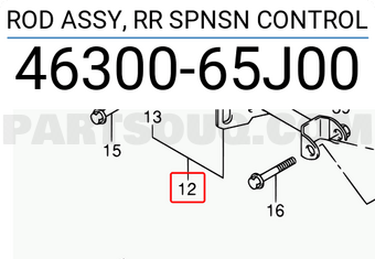 Suzuki 4630065J00 ROD ASSY, RR SPNSN CONTROL