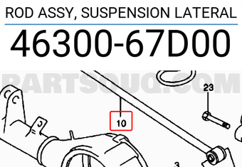 Suzuki 4630067D00 ROD ASSY, SUSPENSION LATERAL