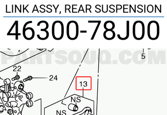 Suzuki 4630078J00 LINK ASSY, REAR SUSPENSION