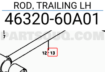 Suzuki 4632060A01 ROD, TRAILING LH