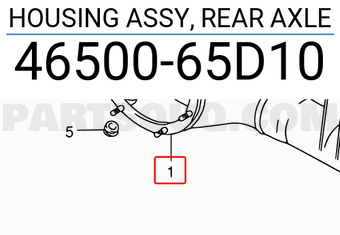 Suzuki 4650065D10 HOUSING ASSY, REAR AXLE