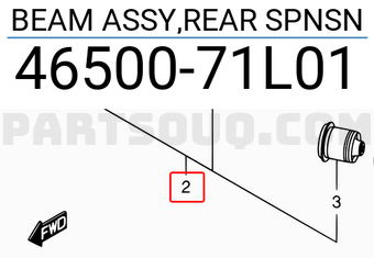 Suzuki 4650071L01 BEAM ASSY,REAR SPNSN
