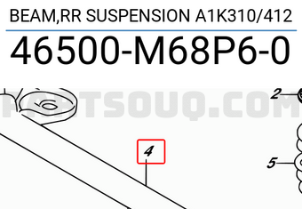 Suzuki 46500M68P60 BEAM,RR SUSPENSION A1K310/412