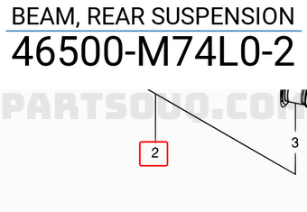 Suzuki 46500M74L02 BEAM, REAR SUSPENSION