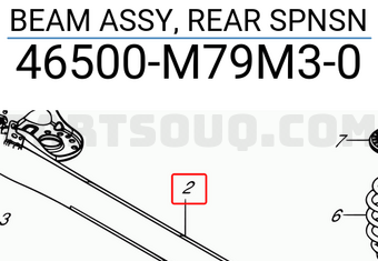 Suzuki 46500M79M30 BEAM ASSY, REAR SPNSN