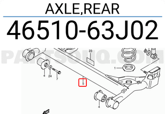 Suzuki 4651063J02 AXLE,REAR