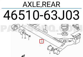 Suzuki 4651063J03 AXLE,REAR
