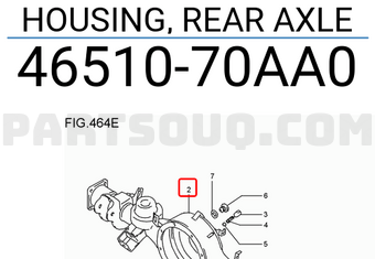 Suzuki 4651070AA0 HOUSING, REAR AXLE