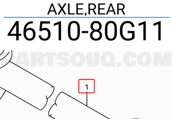 Suzuki 4651080G11 AXLE,REAR