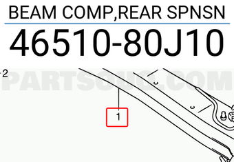 Suzuki 4651080J10 BEAM COMP,REAR SPNSN