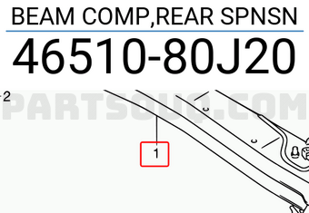 Suzuki 4651080J20 BEAM COMP,REAR SPNSN