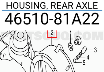 Suzuki 4651081A22 HOUSING, REAR AXLE