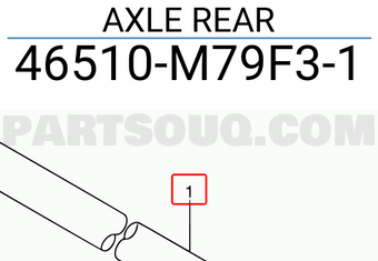 Suzuki 46510M79F31 AXLE REAR