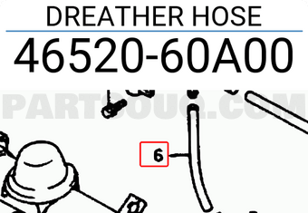 Suzuki 4652060A00 DREATHER HOSE