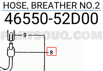 Suzuki 4655052D00 HOSE, BREATHER NO.2