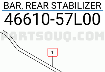 Suzuki 4661057L00 BAR, REAR STABILIZER