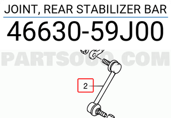 Suzuki 4663059J00 JOINT, REAR STABILIZER BAR