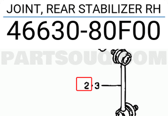 Suzuki 4663080F00 JOINT, REAR STABILIZER RH