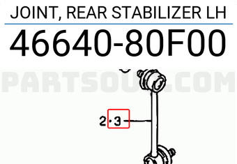 Suzuki 4664080F00 JOINT, REAR STABILIZER LH