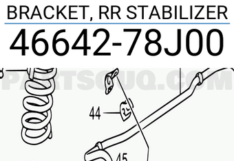 Suzuki 4664278J00 BRACKET, RR STABILIZER