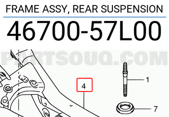 Suzuki 4670057L00 FRAME ASSY, REAR SUSPENSION