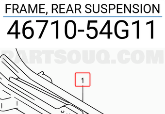 Suzuki 4671054G11 FRAME, REAR SUSPENSION