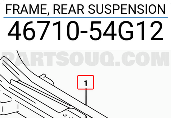 Suzuki 4671054G12 FRAME, REAR SUSPENSION