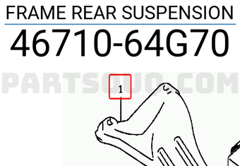 Suzuki 4671064G70 FRAME REAR SUSPENSION