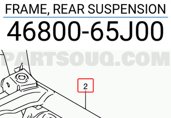 Suzuki 4680065J00 FRAME, REAR SUSPENSION