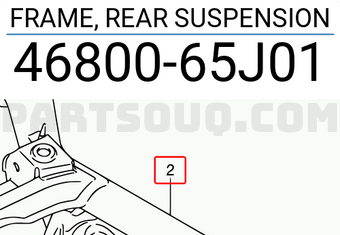 Suzuki 4680065J01 FRAME, REAR SUSPENSION