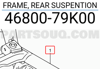 Suzuki 4680079K00 FRAME, REAR SUSPENTION