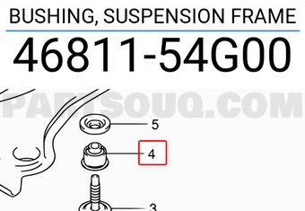 Suzuki 4681154G00 BUSHING, SUSPENSION FRAME