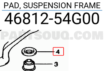 Suzuki 4681254G00 PAD, SUSPENSION FRAME