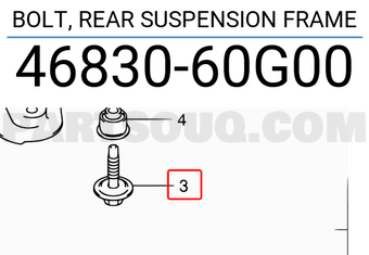 Suzuki 4683060G00 BOLT, REAR SUSPENSION FRAME