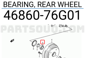 Suzuki 4686076G01 BEARING, REAR WHEEL