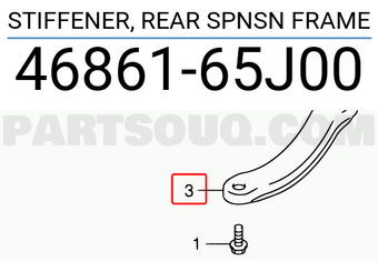 Suzuki 4686165J00 STIFFENER, REAR SPNSN FRAME