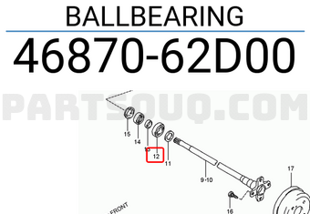 Suzuki 4687062D00 BALLBEARING