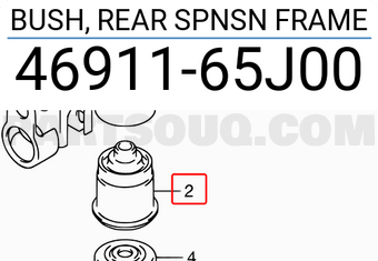 Suzuki 4691165J00 BUSH, REAR SPNSN FRAME