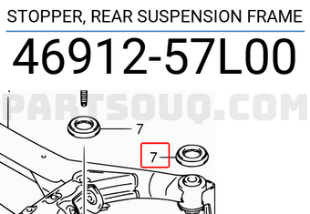 Suzuki 4691257L00 STOPPER, REAR SUSPENSION FRAME