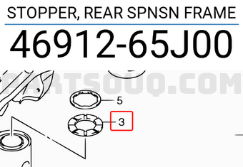 Suzuki 4691265J00 STOPPER, REAR SPNSN FRAME