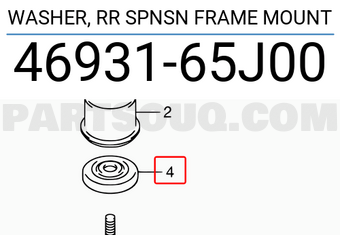 Suzuki 4693165J00 WASHER, RR SPNSN FRAME MOUNT