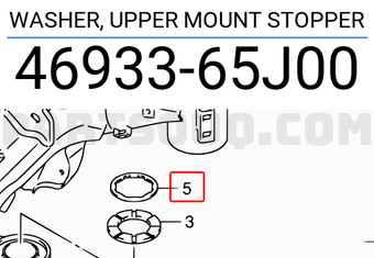 Suzuki 4693365J00 WASHER, UPPER MOUNT STOPPER