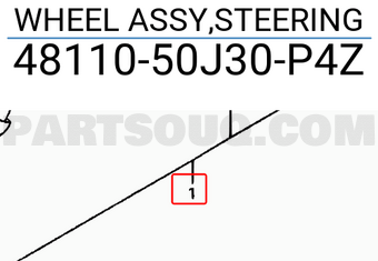 Suzuki 4811050J30P4Z WHEEL ASSY,STEERING