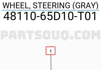 Suzuki 4811065D10T01 WHEEL, STEERING (GRAY)