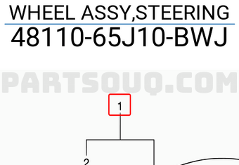 Suzuki 4811065J10BWJ WHEEL ASSY,STEERING