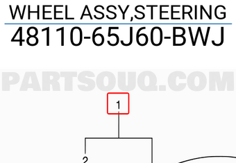 Suzuki 4811065J60BWJ WHEEL ASSY,STEERING