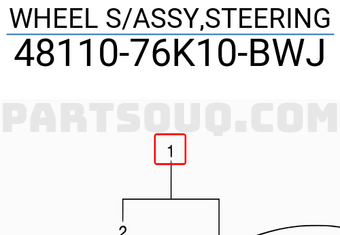Suzuki 4811076K10BWJ WHEEL S/ASSY,STEERING