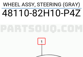 Suzuki 4811082H10P4Z WHEEL ASSY, STEERING (GRAY)