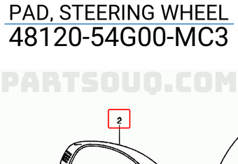 Suzuki 4812054G00MC3 PAD, STEERING WHEEL